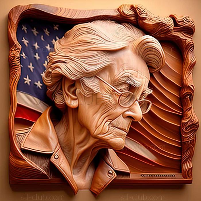 3D мадэль Дайан Леонард, американская художница. (STL)